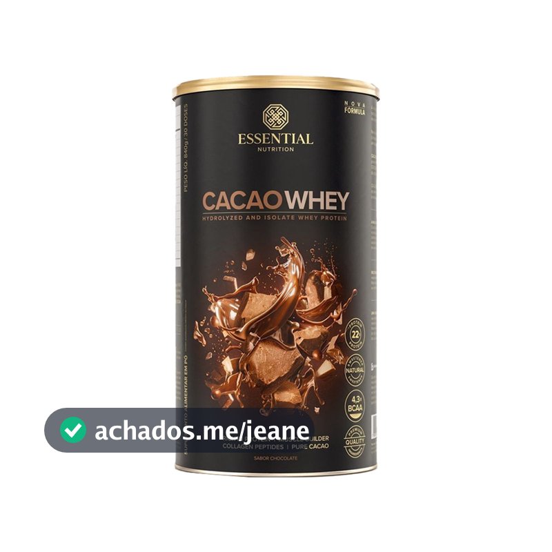 Cacao Whey Isolado e Hidrolisado 420g Essential Nutrition