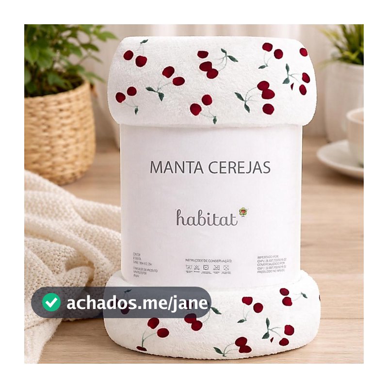 Manta Cobertor Microfibra Casal Queen Super Quentinha Toque Macio Cereja Habitat