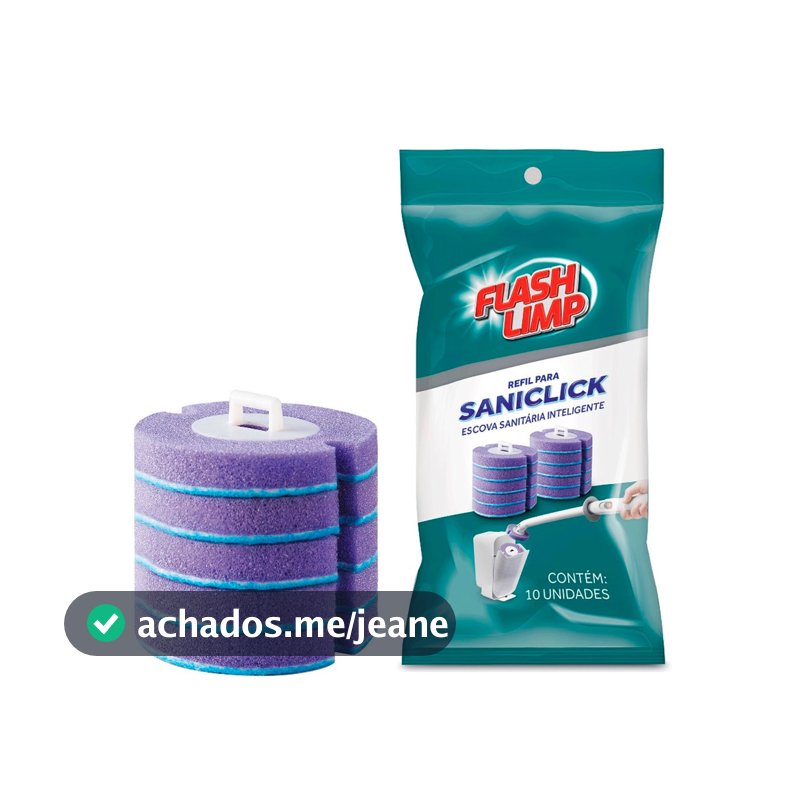 10 Refis Escova Saniclick Limpeza Sem Tocar na Sujeira