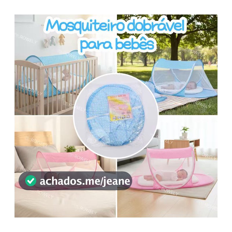 Mosquiteiro Bebê Dobrável - Proteção Total e Portátil Longe de Mosquitos e Insetos
