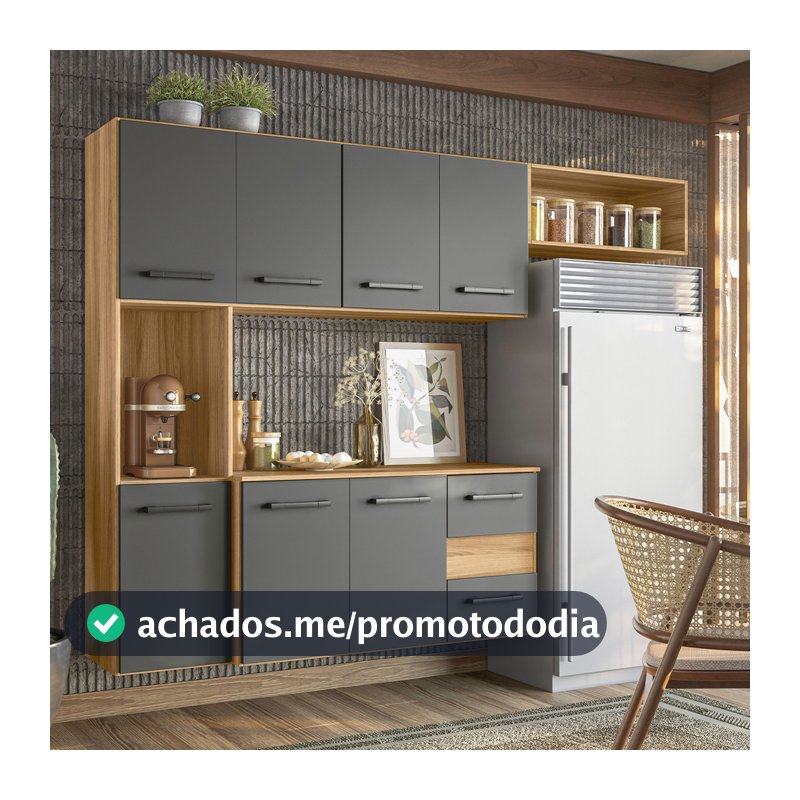 Armario Cozinha 7 Portas e 2 Gavetas Juliete