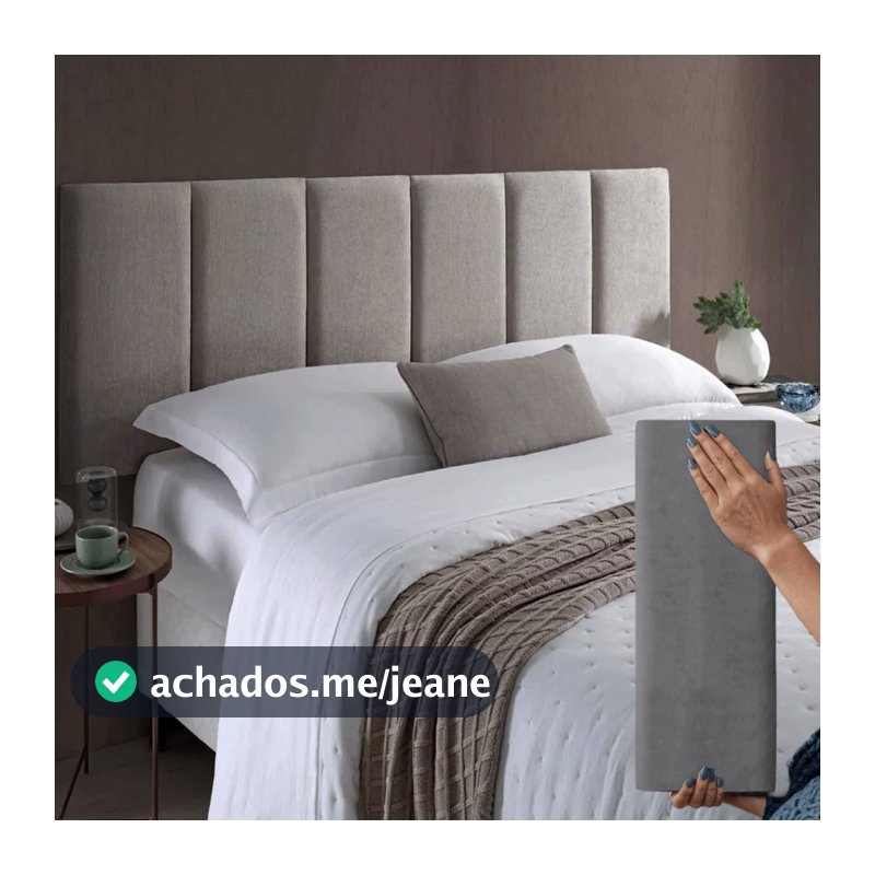 Cabeceira Estofada Modular Suede Kit Até 15 Placas 40x20cm Luxo Conforto Quarto Solteiro Casal Queen King Cabeceiras L