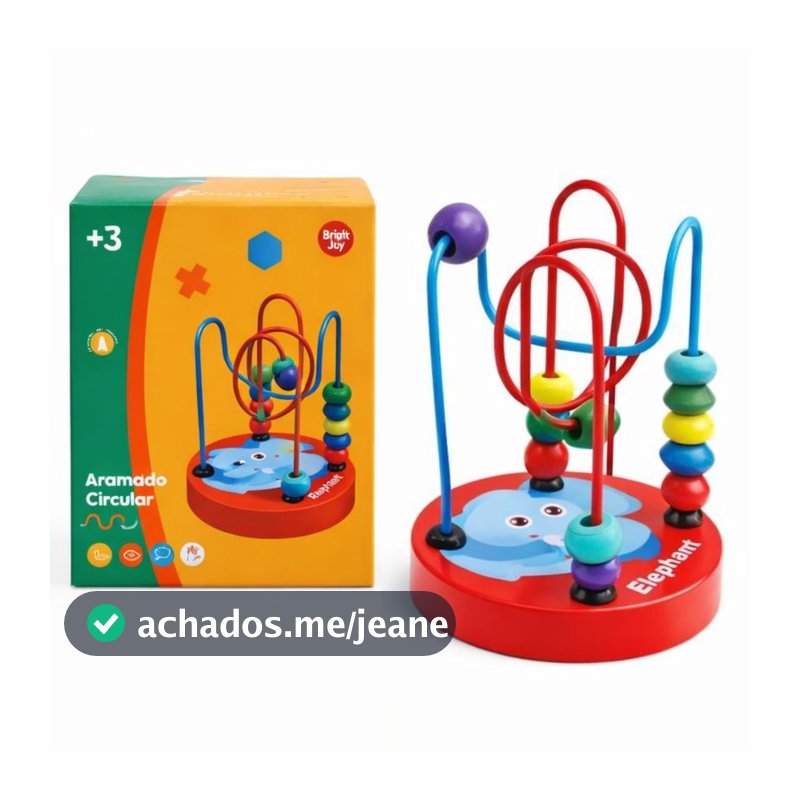 Brinquedo Educativo Aramado de Madeira Bebê Infantil Coordenação Motora