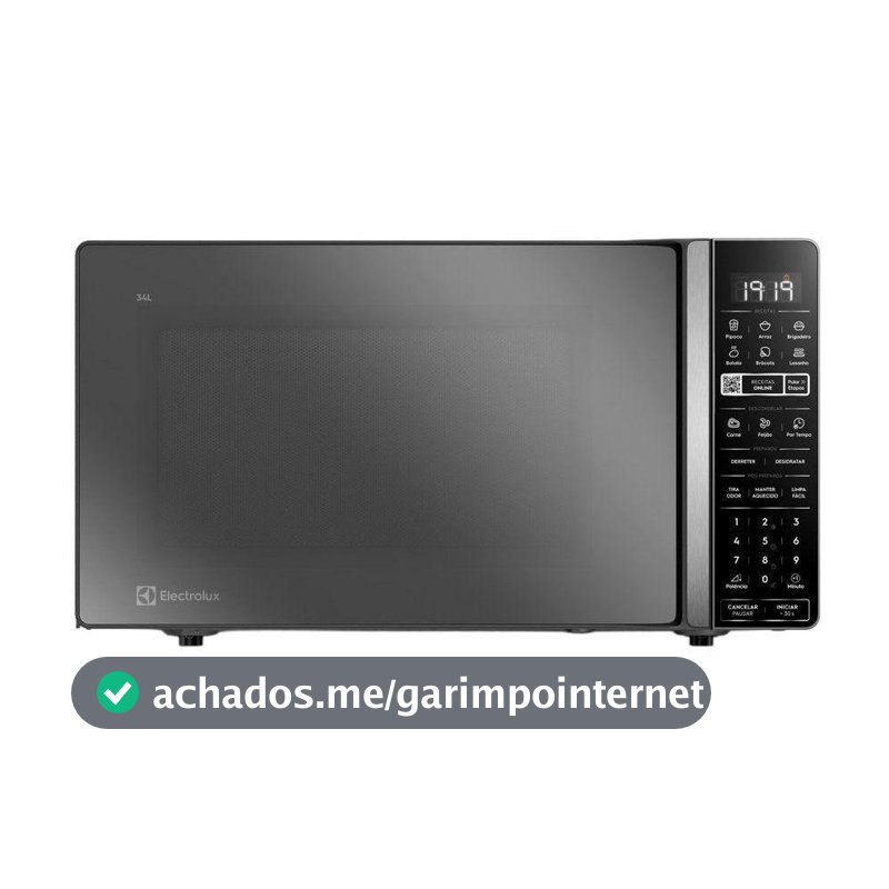 Micro-ondas Electrolux 34L Cinza Espelhado Efficient ME34S