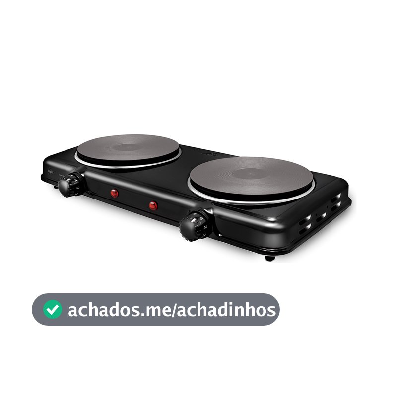 Fogão De Mesa Elétrico Elgin Double Cook 2 Bocas 2000w