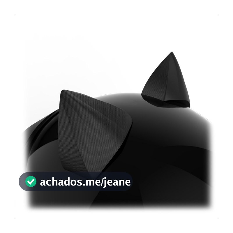 Orelha De Gato Acessório Moto Bike Fixar Capacete Dupla Face