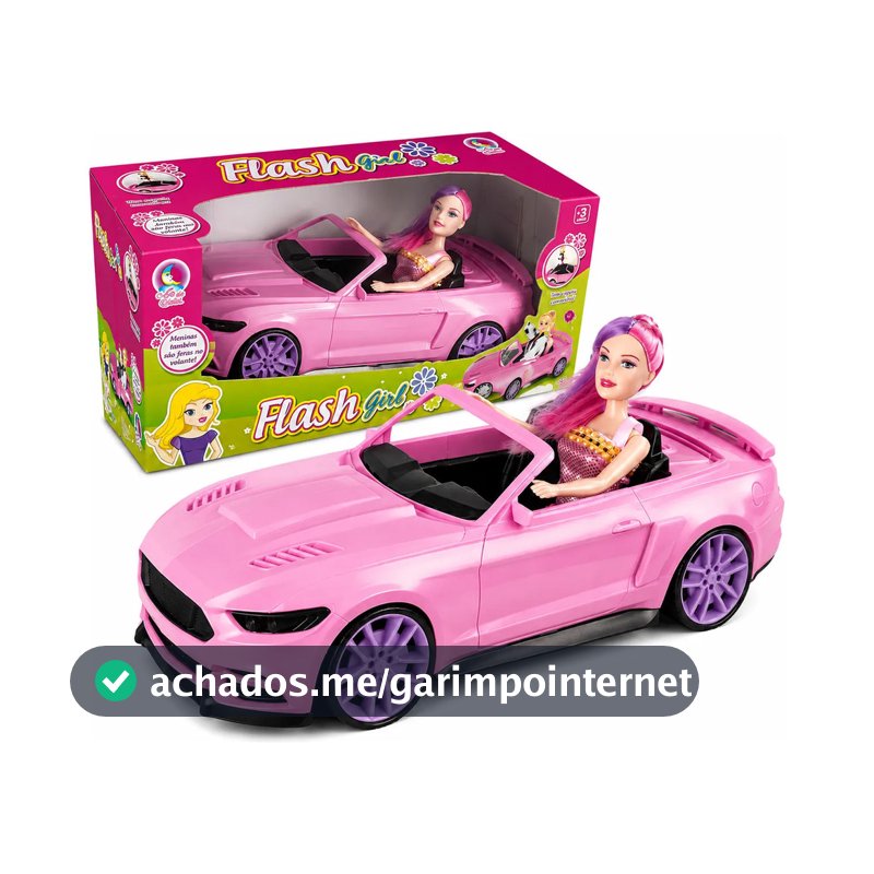 Carrinho Rosa Conversível Com Boneca Diversão E Imaginação