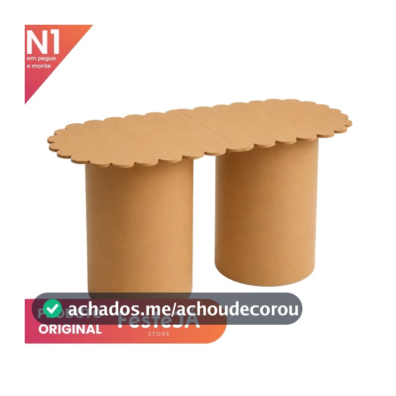 Tampo Babado MDF Encaixe Cilindro Decorativo Mesa Festa Aniversário Eventos Profissional Premium