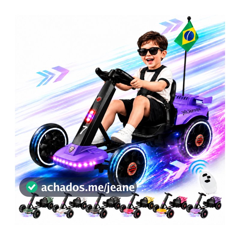 Trailforge-M1 Carro Elétrico Infantil Kart 100W 8KM/H Luzes incríveis Reprodução via Bluetooth