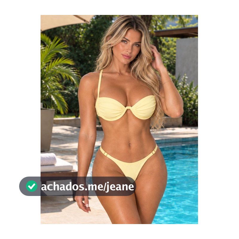 Biquíni Feminino Alta Sustentação com Aro Regulagem Marrom Off White Amarelo Manteiga Praia Piscina Verão