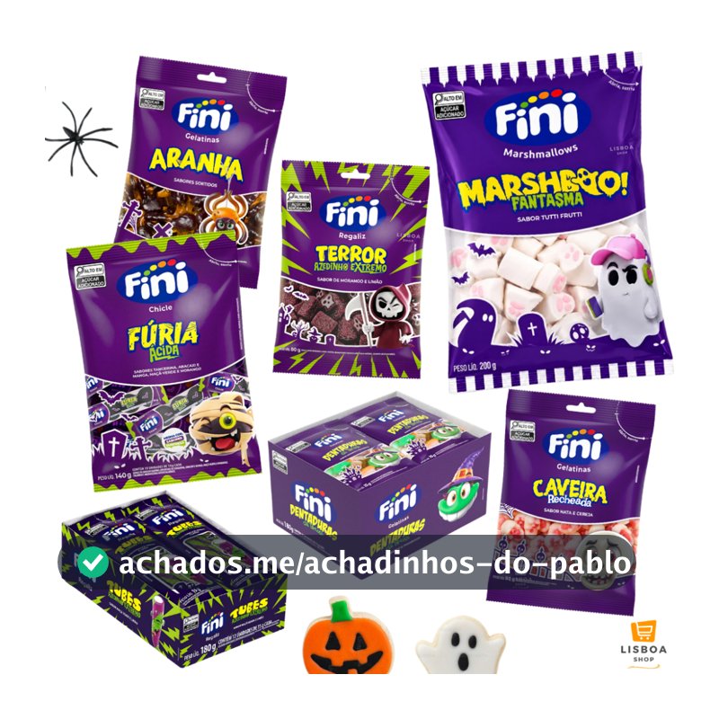 Fini Halloween Kit Guloseimas 7 Doces