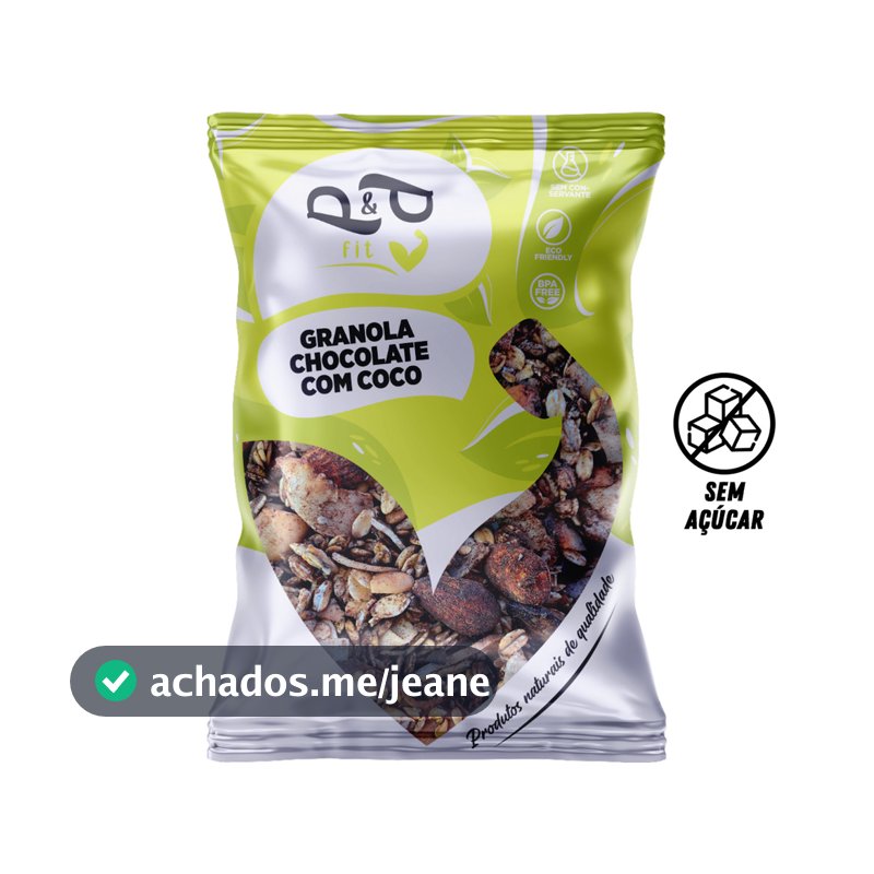 Granola Gourmet P&P Chocolate com Coco 250g Sem Açúcar - P&P