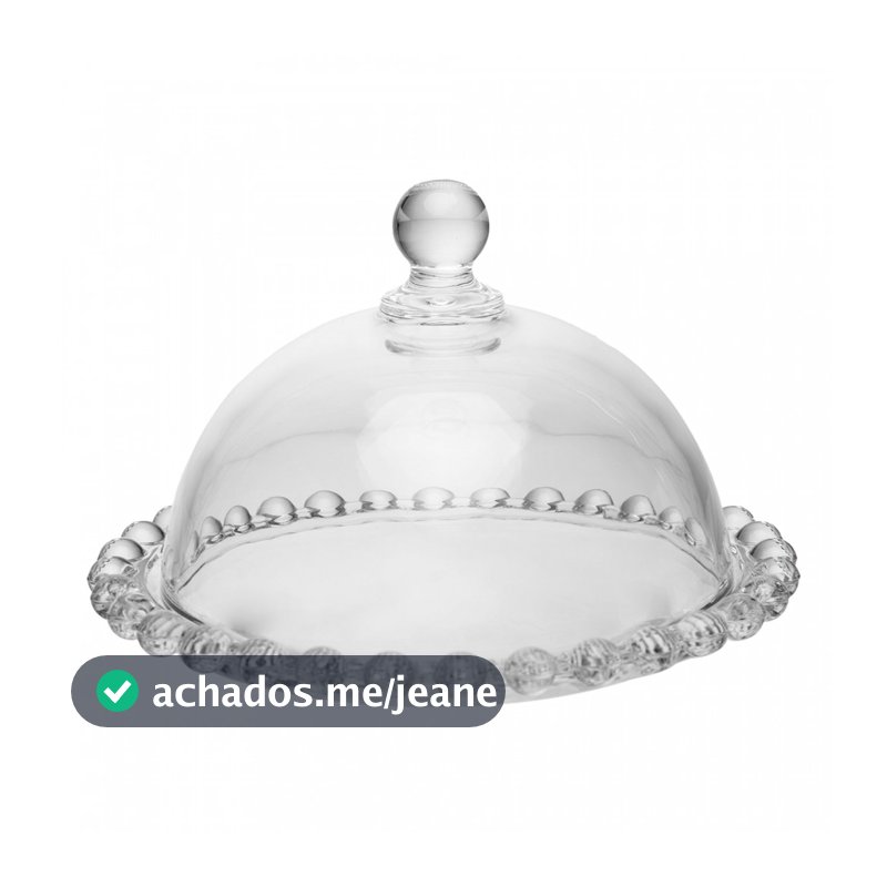 Mini Boleira de Cristal com Tampa Butterfly Wolff 14cm - Bomboniere para Doces na Mesa Posta