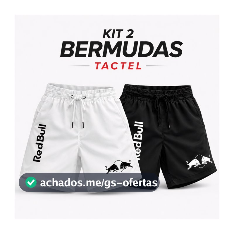 Kit 2 Bermudas Mauricinho Tactel Masculina Shorts Esportivo Red Praia Academia Confortável Verão