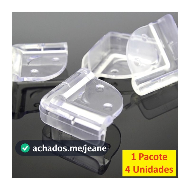 Kit 4 Protetor De Quina De Mesa Vidro Para Bebês Com Adesivo Em Silicone Segurança