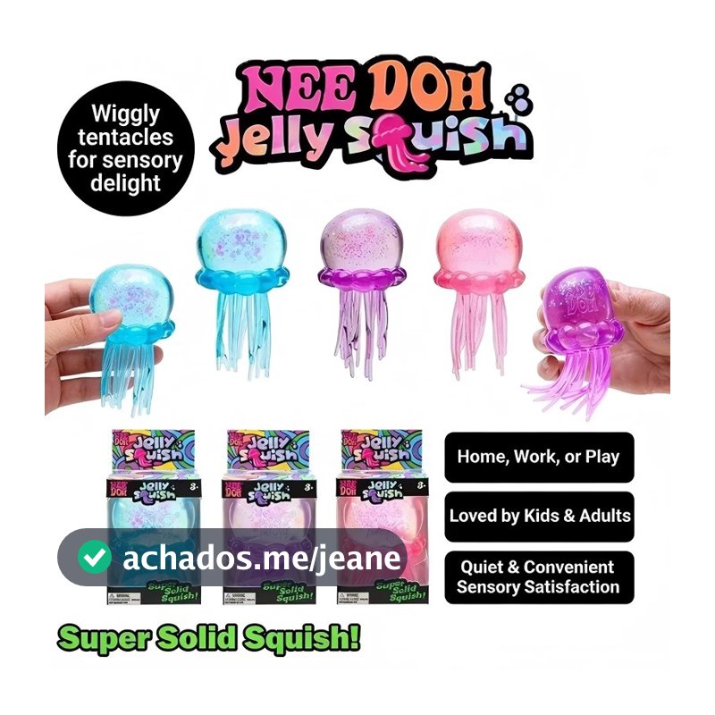 NeeDoh Jellyfish Cube Squish Toy Soft Jelly Stress Relief Fidget Sensorial Para Crianças Adultos Inverno