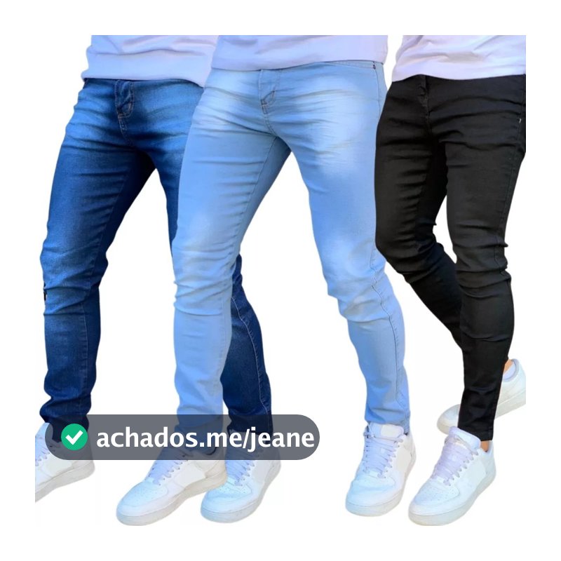 Kit Calças Jeans Masculina estica muito direto da fabrica skinny linha premium NF