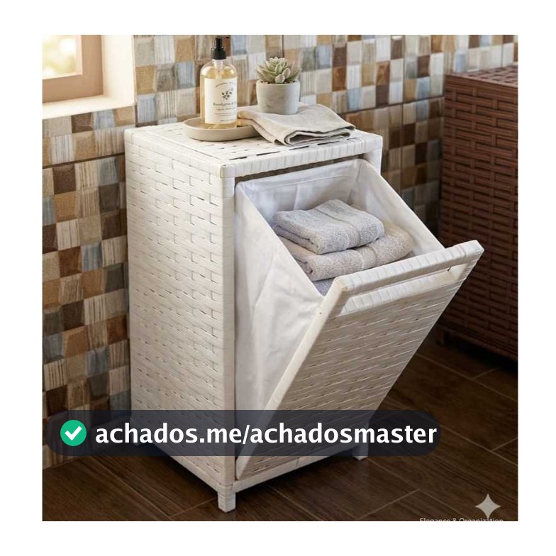 Roupeiros Basculante, cesto de roupa Fibra Sintética 30x30x60cm