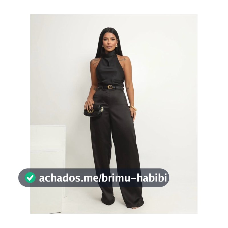 Conjunto Aura Feminino Acetinado Luxo Blusa Frente Única + Calça Pantalona Elegante Festa Social