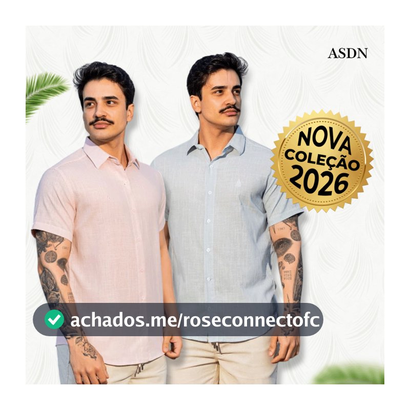 Camisa Masculina Social Slim Manga Curta Linho Premium Anti Odor Tamanhos P, M, G, GG e XG