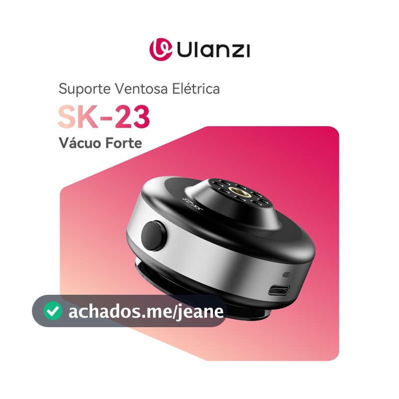ULANZI SK-23 Suporte Ventosa Elétrica Para Carro GoPro DJI Action 6 5 4 E Pocket Vácuo Forte