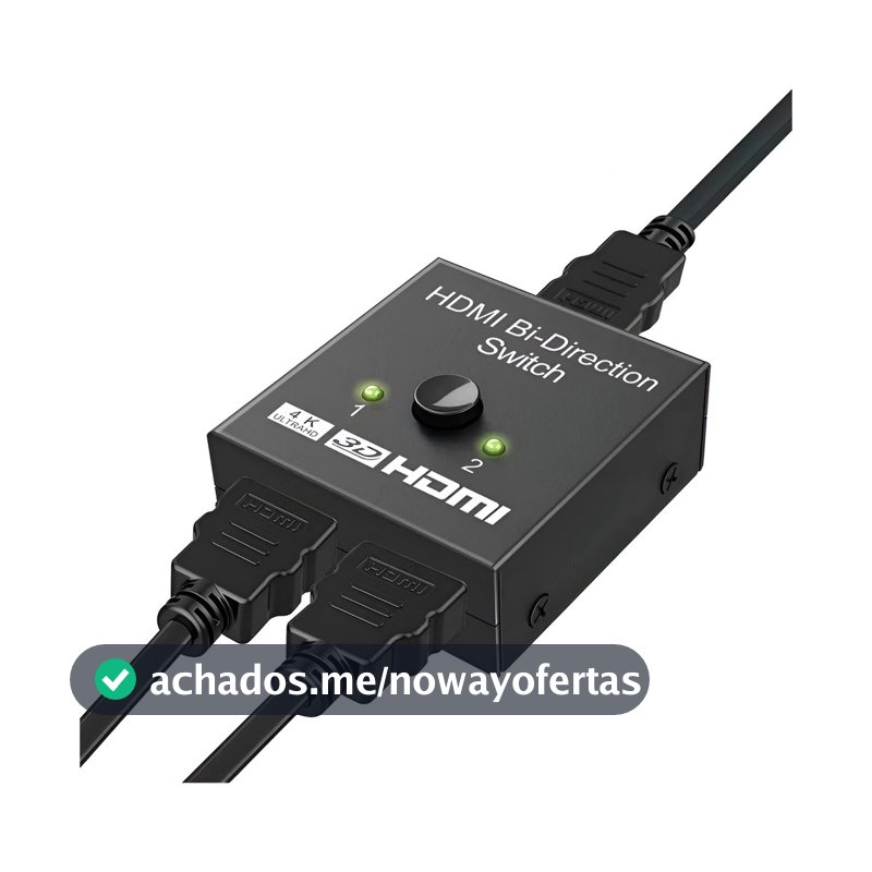 Chaveador Switch Hdmi 2x1 E 1x2 4k Splitter Duplicador Hdmi