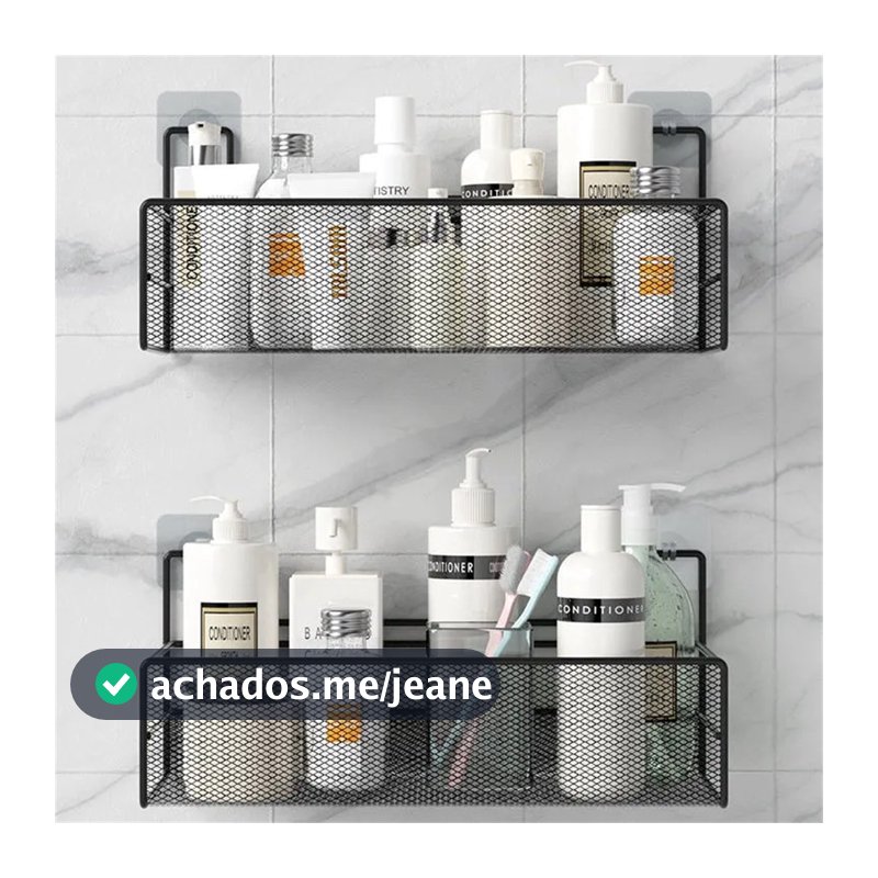 Suporte Organizador de canto Prateleira de banheiro shampoo suporte adesivo para parede para cozinha e banheiro Multiuso À prova de ferrugem(enviado em 24 horas)