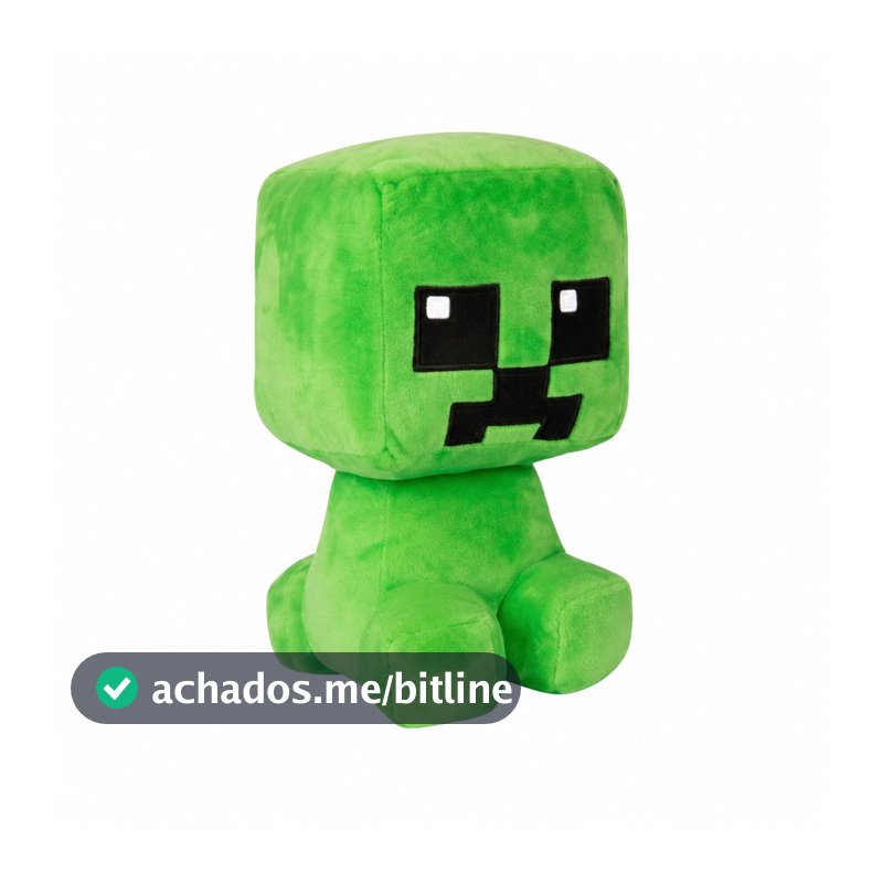 Boneco de pelúcia Gamer monstrinho verde de 23 cm