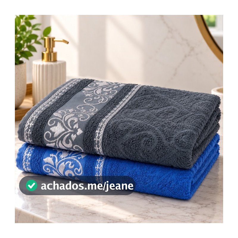 Kit 2 Toalha Banho Imperial 100% Algodão Tam 75cm x 130cm Qualidade Premium Felpuda Luxo Premium