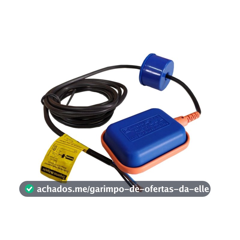 CHAVE BOIA ELÉTRICA PARA BOMBA DA CAIXA D'AGUA 15A CABO 1.2M - MARGIRIUS