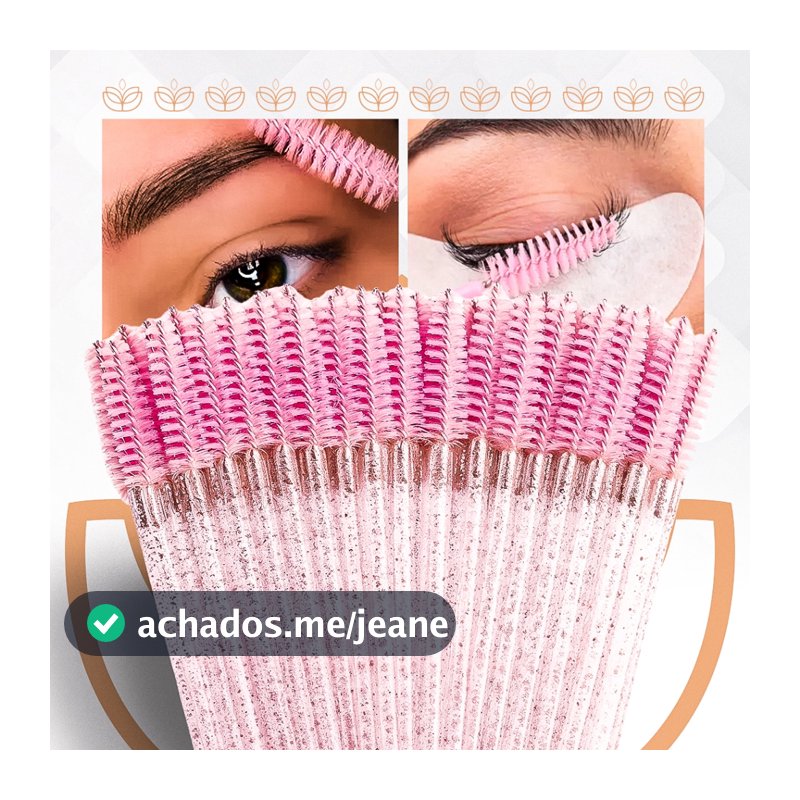 100 Escovinhas Glitter Extensao De Cilios Sobrancelha