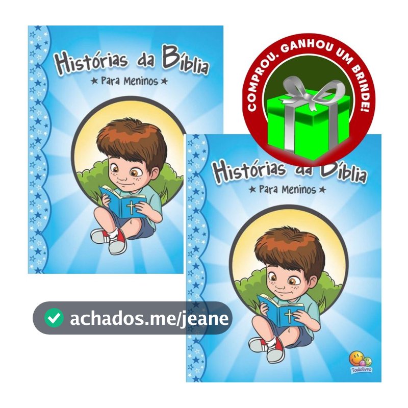 Combo 2 Livros Histórias da Bíblia...Meninos | Ilustrada Infantil | SBN Cristão Evangélico