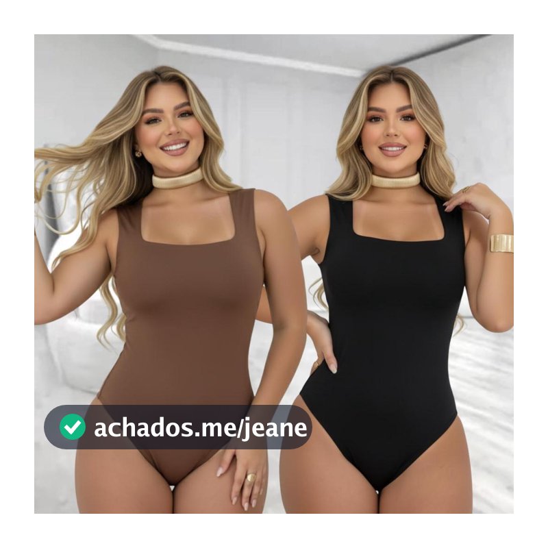 Body Feminino Regata Alça Grossas Collant Decote Quadrado Básico Casual Dia Noite Bori Suplex