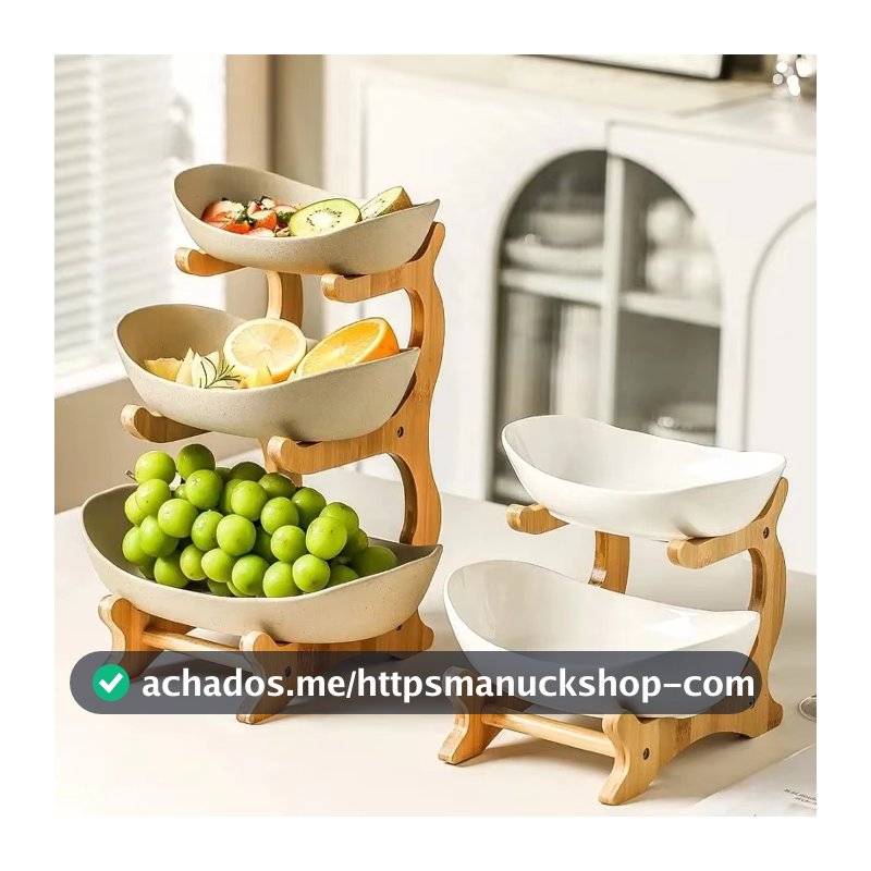 3 Andares Fruteira, Bandeja para Lanches, Suporte Decorativo
