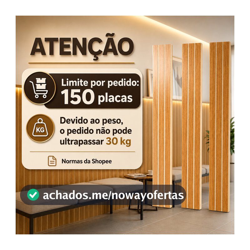 Kit 5 até 20 Painel Ripado de Madeira para TV 90x11cm Ripado Autocolante Decoração Quarto Decoração