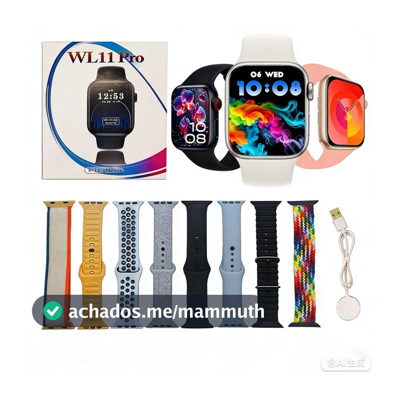 Smartwatch Relógio  unisex WL11 PRO 47mm GPS com 8 pulseiras Gps séries11 2026  esportes Inteligent