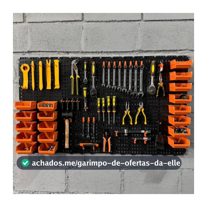 Painel Ferramentas Organizador Perfurado 118x52 + Brindes