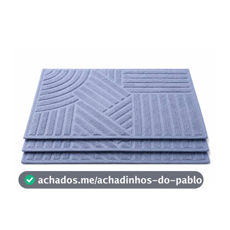 Kit c/3 Toalhas de Piso Tapete Para Banheiro Luxo Gaia Felpudo Grosso Grande 45x75 cm