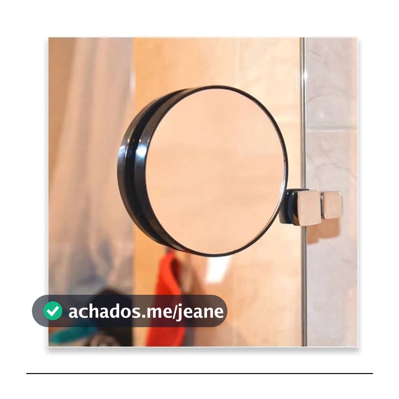 Espelho com ventosas lente aumento banheiro box  14cm ou 9cm  Barba Maquiagem e depilação