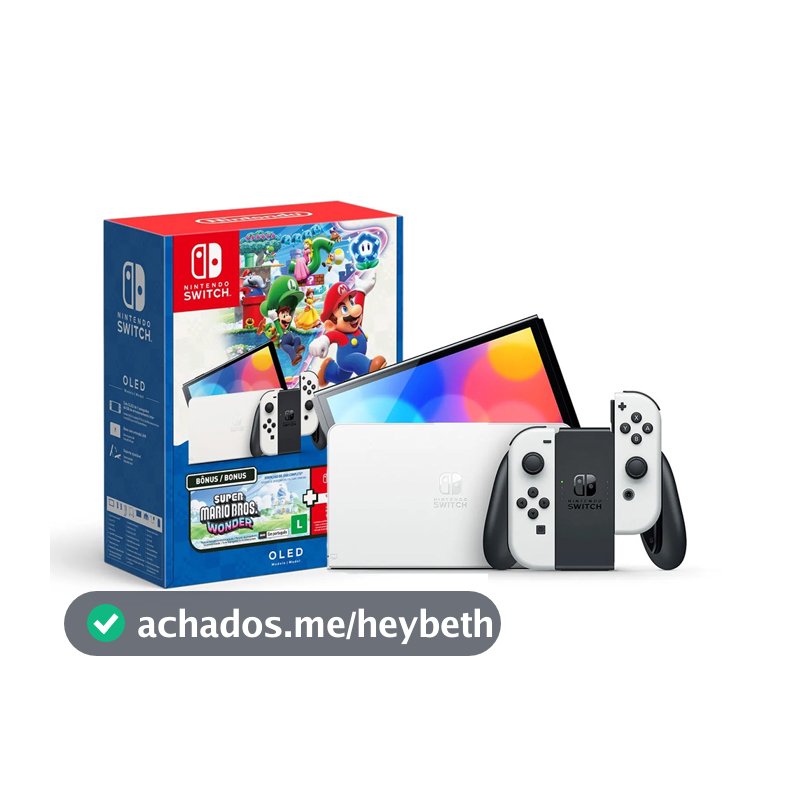 Nintendo Switch OLED Bundle Mario Bros. Wonder + NSO 3 Meses