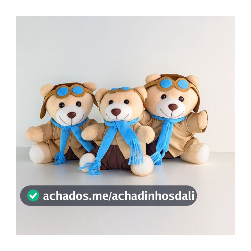 Trio De Urso Aviador Azul Bebê Urso Infantil Para Nicho Decorações E Presentes