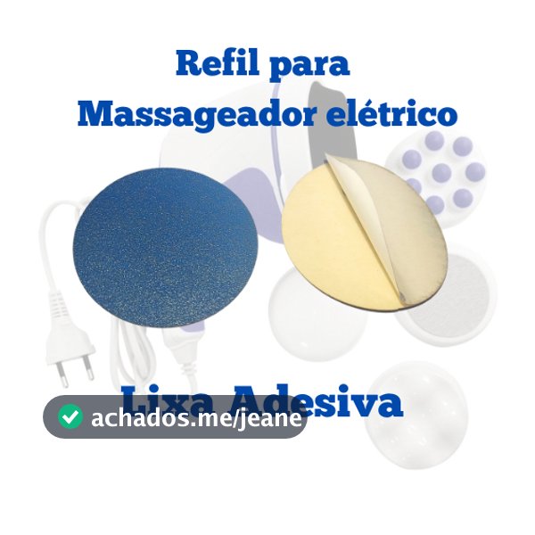 Refil Lixa Adesiva para massageador elétrico 10 Unidades 5,5cm diametro Ekamant