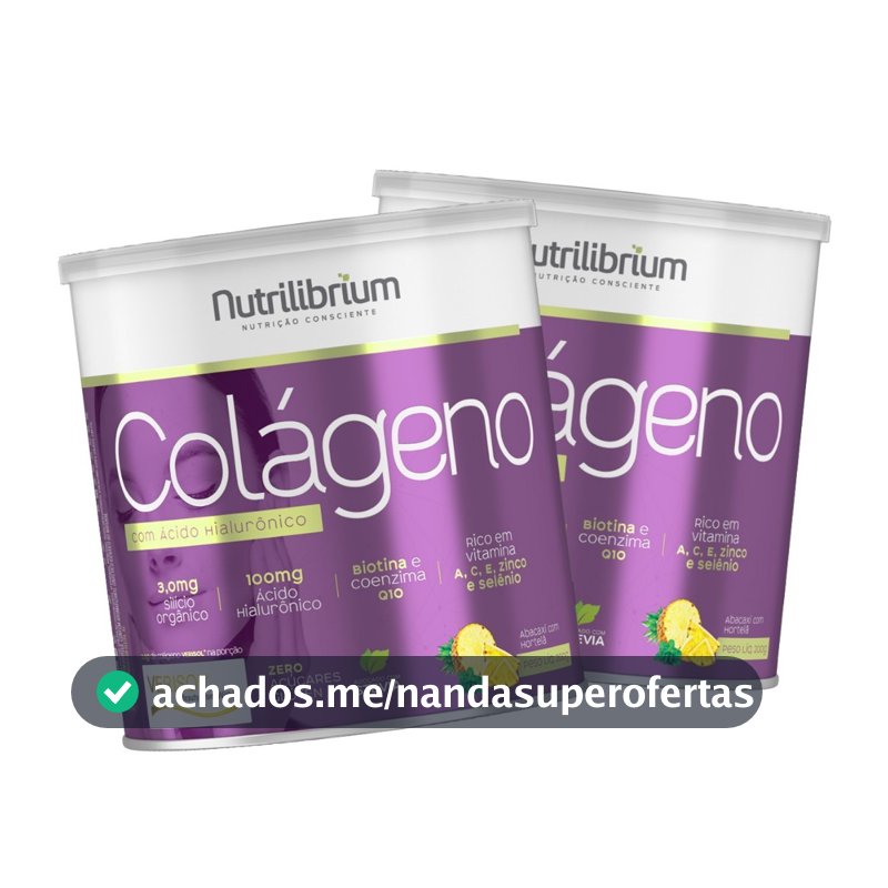 Kit 2x Colágeno Verisol Com Ácido Hialurônico 200g Nutrilibrium