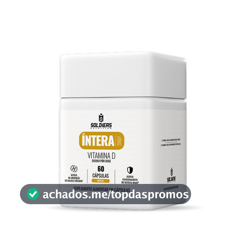 Vitamina D3 2000UI Imunidade Óssea 60 caps Softgel Íntera Daily Saúde Ossos - Soldiers
