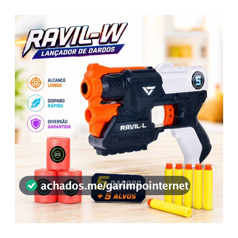 Brinquedo Pistola de Dardos Tipo Nerf de Pressao com Latinhas de Alvo Soft Alta Pressão Lançador