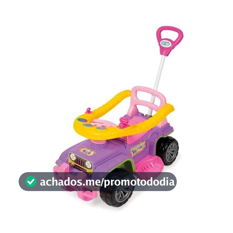 Carrinho Quadriciclo passeio jip jip maral com guidão e buzina direcional militar multicolor Colorido - Maral Brinquedos