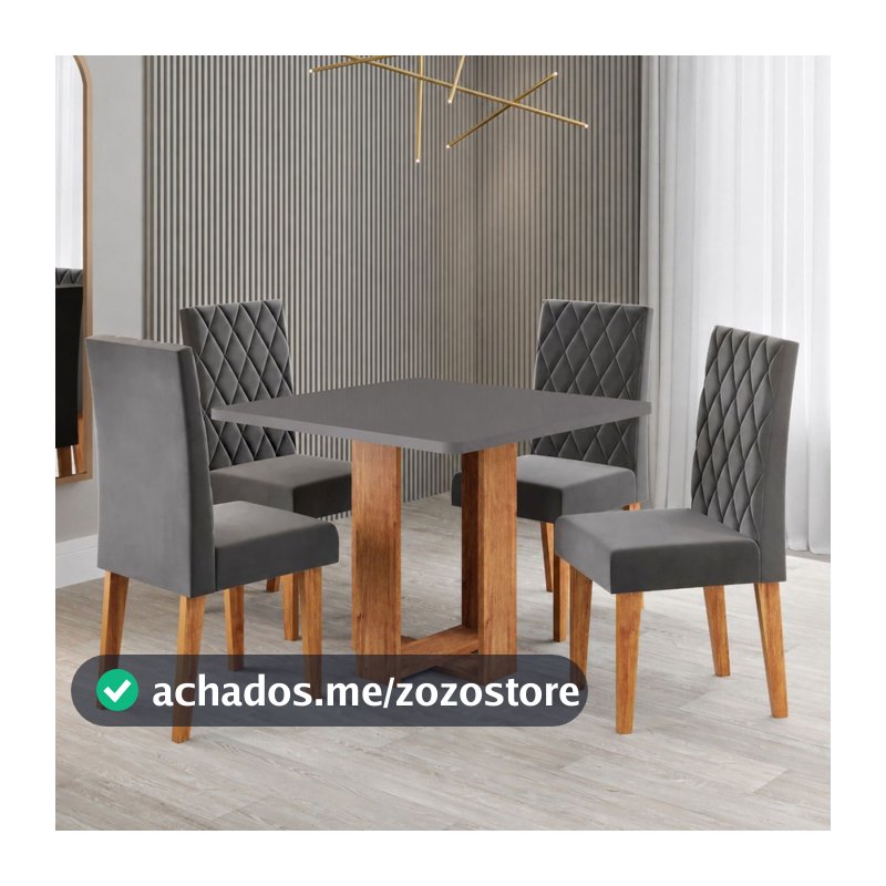 Mesa de Jantar 4 Lugares Magiore - Viero Móveis