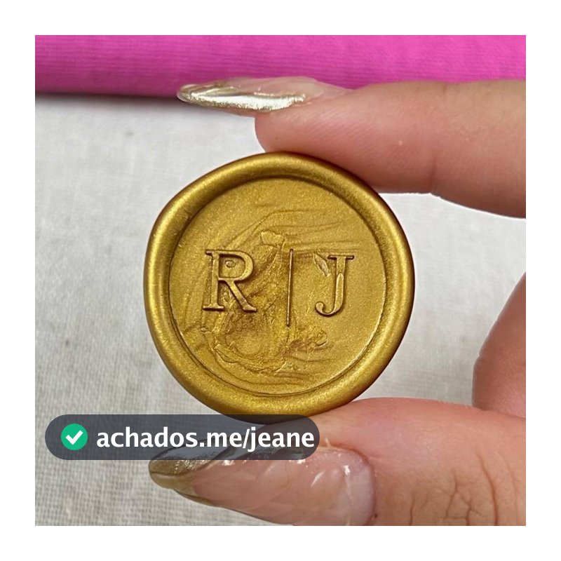 10 Lacre de Cera com Iniciais R | J para Convite de Casamento - Não trocamos as iniciais
