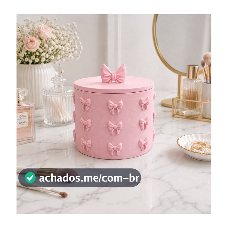 Kit Caixinha Decorativa  Laços Porta Joias Organizador Quarto Penteadeira Maquiagem Quarto caixa organizadora objetos