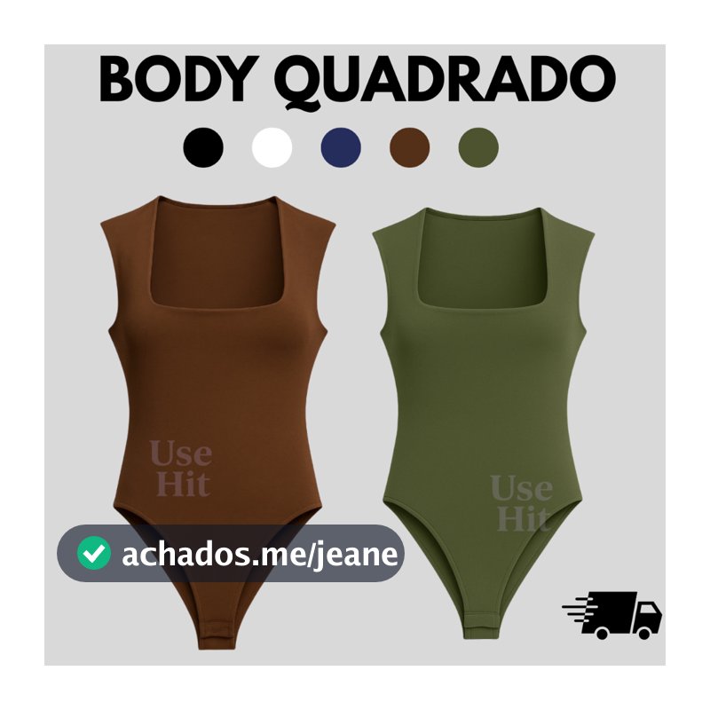 Body Quadrado Suplex Feminino Bori Alça Grossa Estilo Blogueira Collant Tendencia